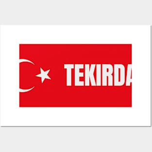 Tekirdag City in Turkish Flag Posters and Art